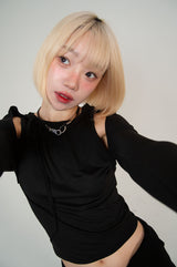 ネックストラップTシャツ_BLACK
