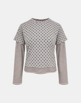 Dot Stripe Layered Tee