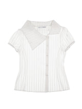 ドレープカラー ブラウス (WHITE)