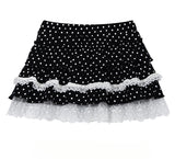 Aveline Dot Lace Tiered Skirt
