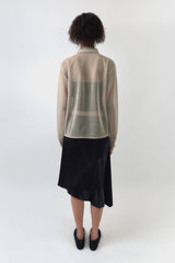 Sheer Mesh Shirt / Beige