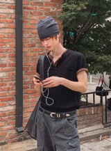 カト ヘンリーネック スラブ ショートスリーブ Tシャツ