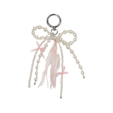 PEARL RIBBON TASSEL KEYRING