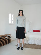 ONE-SHOULDER ELASTIC T (MELANGE)