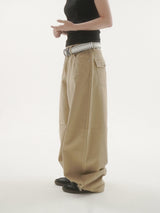 Peak stud back-pocket pants -2C