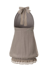 Sheer halter dress