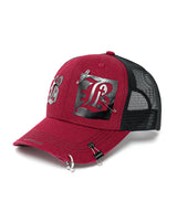 BBD Dual B Logo Trucker Mesh Cap (Burgundy)