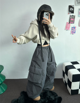 ピグメントハーディークロップドフーディージップアップ ❤🩶🤎 3COLOR