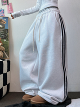 TRACK WIDE TAPING BALLOON LONG PANTS 💙🖤🤍3COLOR