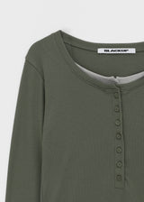 [MADE] Yuriae Layered Henley Long-Sleeve Tee