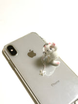 Cotton candy cat keyring
