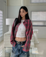 Star Stud Eyelet Crop Top (with cup)