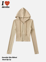 Smoothie Slim Ribbed Hood Zip-Up