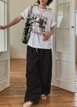 Happy picture printing short sleeve t-shirt