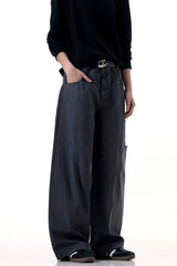 Distressed Gray Relaxed Cargo Pants
