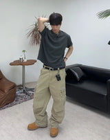 Liev Washed Zipper Cargo Pants
