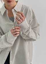 [MADE] Sedibe Loose Fit Striped Shirt