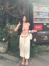 Boheme Line Vintage Wood Beads String Belt