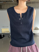 Bertney Ribbed Basic Thick Tank Top 6color