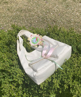 ローワン ツーポケット レザー ビッグ ショルダーバッグ (3 Colors)