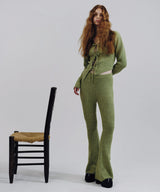 COLOR KNIT FLARE PANTS