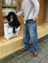 No.1400レタリングワイドデニムパンツ