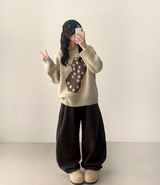 Somyi Bold Dice Graphic Oversized Fit Knitwear