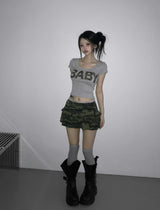 hollyhock camo baby top (5 color)