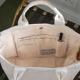 logo canvas mini bag_ivory