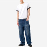 ロールスリーブクロップド半袖Tシャツ ホワイト