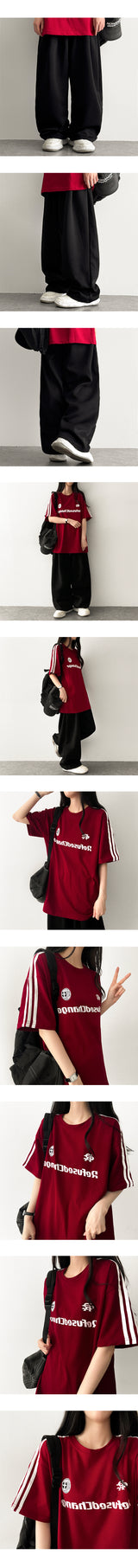 Us waist banding pintuck wide pants