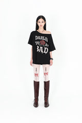 メタリングローズTシャツ #ブラック