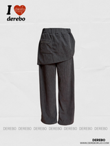 Corduroy Banded Layered Pants