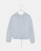 Galli See-Through Strap Hooded Long Sleeve Cardigan
