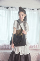 cobaltiny suede bag (black)