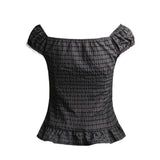Veya Button Peplum Blouse