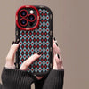 チェックラブプレミアムパフスマホケース for iPhone 15