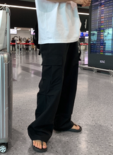 カイパーカーゴワイドストリングバンディングパンツ