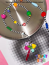 Colourful mixed beads long chain necklace