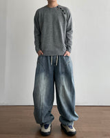 Ridge Curved Denim Pants