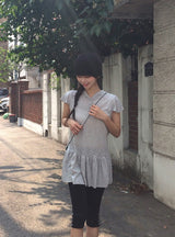 Deed Frill Shirring Hood Mini One Piece T-Shirt