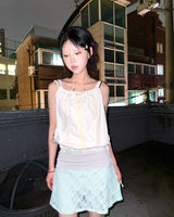 (2color) Lace Flare Layered Shorts