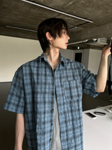 Parun Check Linen Short Sleeve Shirt