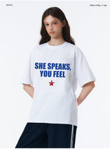 シーレタリングオーバーフィットTシャツ (3color)
