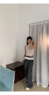ハイストライプワイドスラックス