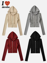 Smoothie Slim Ribbed Hood Zip-Up