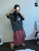 ビッグビッグポケットオーバーバミューダ 🤎🤍❤🖤5カラー