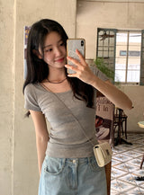 Basic Mood Slim U-neck T-shirt (6color)