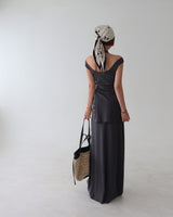 Scarf Set Eyelet Sleeveless & Skirt Two-Piece Set