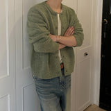ALPACA ROUND KNIT CARDIGAN